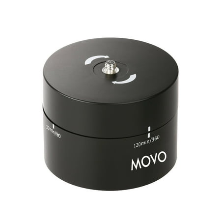 Movo Photo MTP2000 Panaromic 360°/ 120-Minute Time Lapse Tripod Head for Cameras, DSLR's, GoPro's and Smartphones (Supports up to 4.4