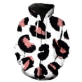 thumbnail image 1 of Sudadera con capucha y cremallera para hombre, con textura de piel de animal, estilo urbano, divertida, estilo Harajuku, hip hop, de manga larga, con estampado 3D, informal, de gran tamaño, 1 of 6