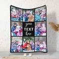 thumbnail image 3 of Custom Photo Collage Blanket for Family, Customized Bed Blanket with 10 Pictures & Text for Best Friends Kids Personalized Your Own Photos on Throw Blanket for Birthday Memorial Gifts, 3 of 6