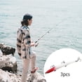 thumbnail image 3 of Swims que n en la oscuridad, cebos de pesca simulados, señuelo de lápiz para barco, pesca en 3D, aparejos de pesca al aire libre con ganchos de cuerpo blanco Macarena señuelo de pesca, 3 of 8