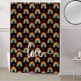 thumbnail image 5 of Fabric Shower Curtain, Rainbow Striped Love Heart Black Shower Curtains with 12 Hooks Waterproof Machine Washable Bath Curtains for Bathroom,72 x 96in, 5 of 6