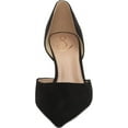 thumbnail image 2 of Sam Edelman Viv Black Suede Slip On Stiletto Heel Pointed Toe Fashion Pumps (Black Suede, 13), 2 of 6