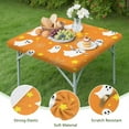 thumbnail image 4 of Halloween Stretch Table Cover 36x36 Inch Square - Elastic Hem Design with Ghosts and Pumpkins Pattern for Festive Table Decor, 4 of 6