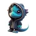 thumbnail image 1 of Estatua de dinosaurio, adorno navideño, figura de animal, escultura, elfo de Halloween, decoración Azul, 1 of 9