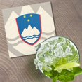 thumbnail image 2 of Slovenia Coat Of Arms 4'' X 4'' Square Wooden Coaster, 2 of 3
