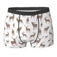 thumbnail image 6 of Men's Boxer Briefs, Simple Elk Deer Brown Soft Comfy Mens Underwear Boxer Briefs Breathable With Widen Waist, 6 of 7