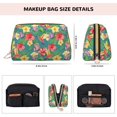 thumbnail image 2 of Butterfly Hummingbird Flower Makeup Bag, Large Capacity Travel Cosmetic Bag for Women Girls- Travel Toiletry Bag Leather Portable Waterproof Makeup Case Organizer with Handle, 2 of 4