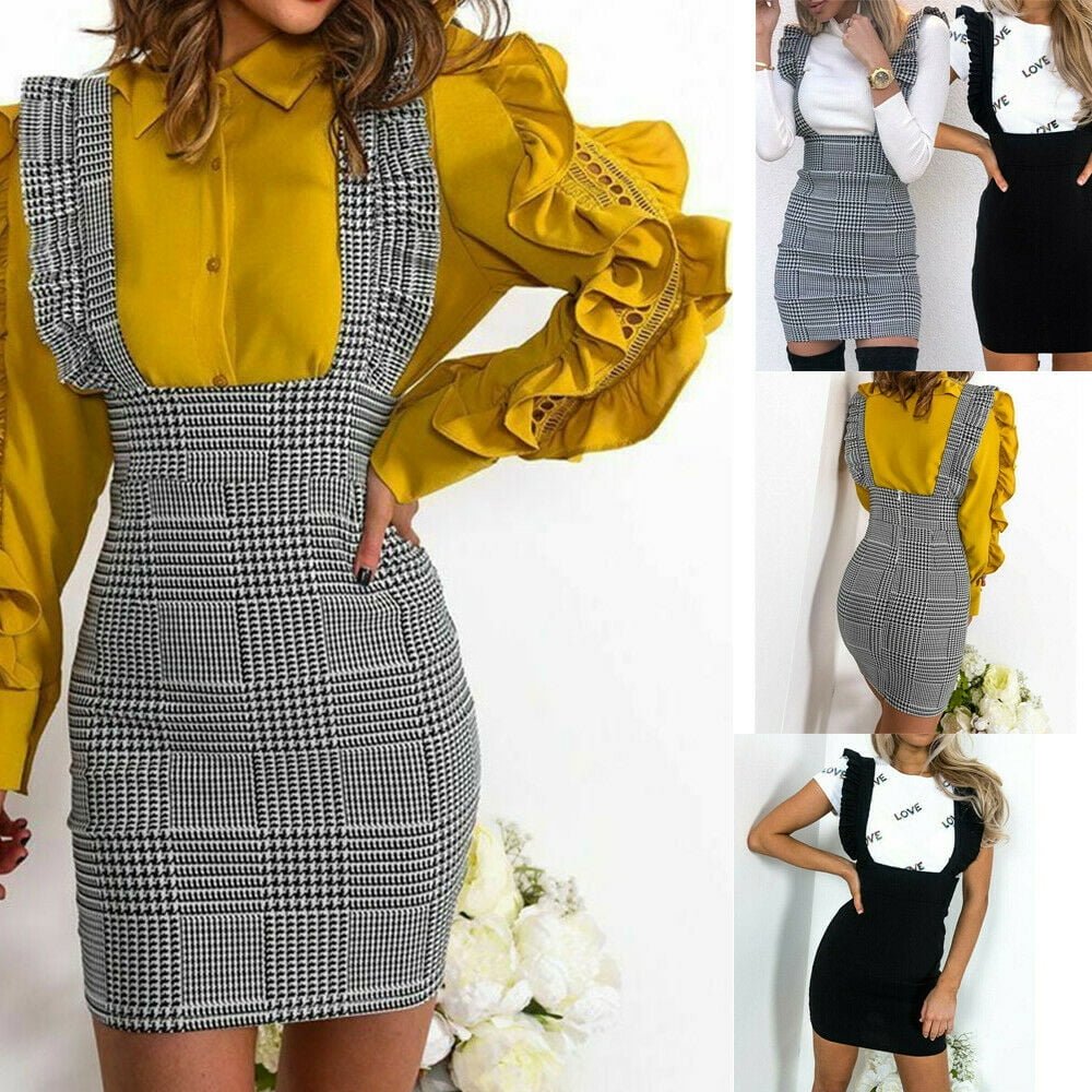 bodycon skirt with suspenders