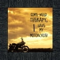 thumbnail image 4 of Classic Motorcycle Bikers "Some Need Therapy, I Have My Motorcycle" Sunset with Picture Frame, 10X10 8569, 4 of 6