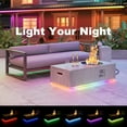 thumbnail image 2 of 50000 BTU Outdoor Fire Pit Table Propane Gas Firepit, Rectangle Fire Pits for Outside Patio (Light Gray, 48"), 2 of 10