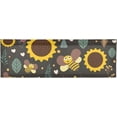 thumbnail image 6 of Coolnut Sunflower Bee Windows Valance Curtains, 54x18in Double Layer Short Blackout Window Topper Treatment for Bathroom,Kitchen,Living Room,Cafe Decor,1 Panel, 6 of 6