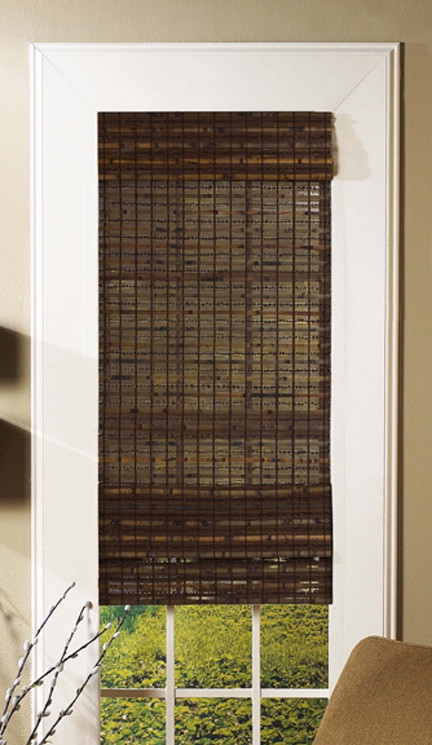 Radiance Cordless Cocoa Havana Flatweave Bamboo Roman Shade for Indoor