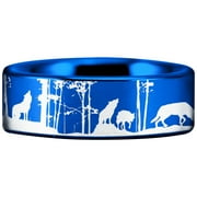 Tungsten Wolf Pack Ring