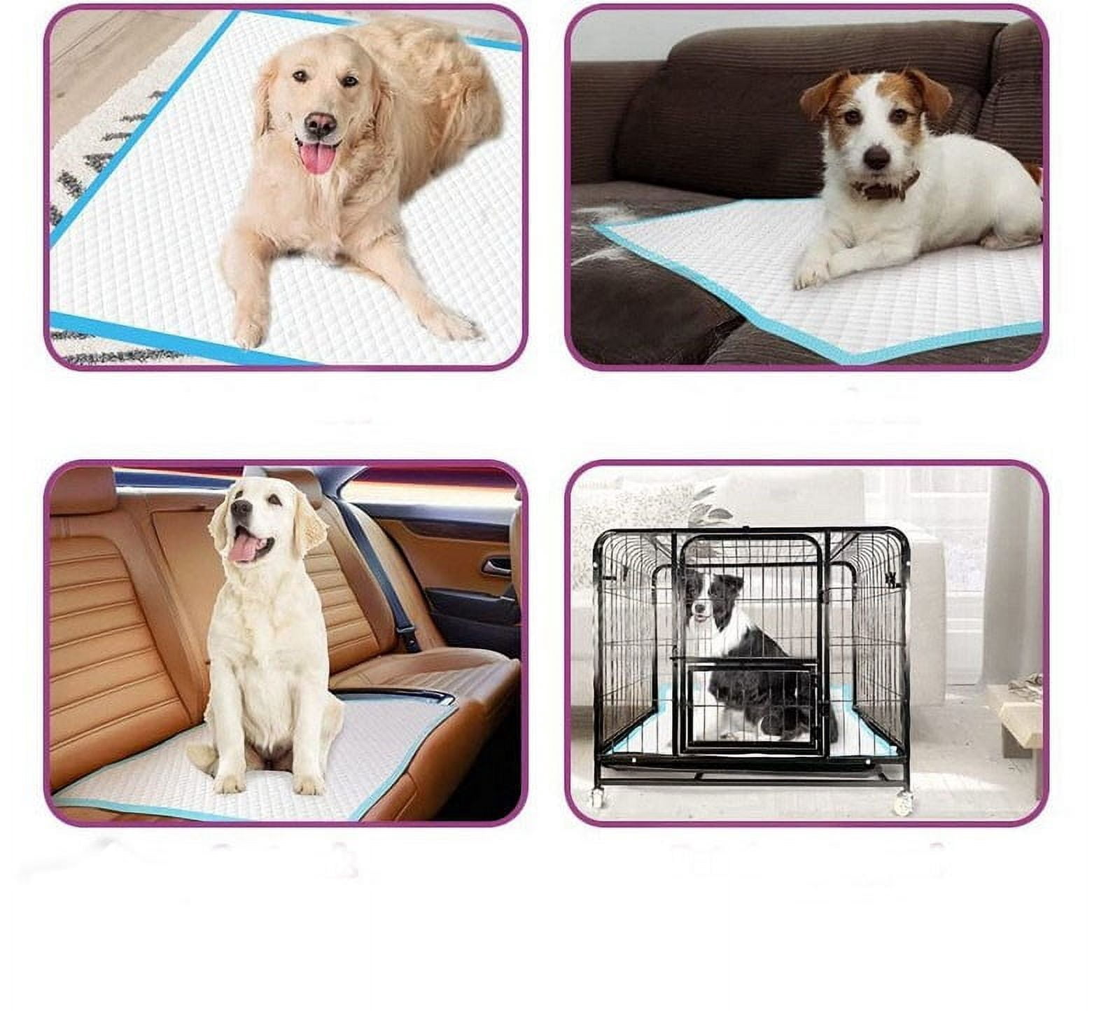 COM1950s Dog Pads 18X24In Thicker Heavy Absorbency Pee Pads for Dogs,Dog Pee Pads Absorbs Up To 8-Cup of Liquid,Multilayer Dog Training Pads Leak-Proof & Quick Drying,Disposable (50 Counts)