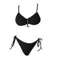 thumbnail image 4 of MSJUHEG Halter String,Spaghetti Straps,Bathing Suit for Women Bikini,Bikini Tops Full Coverage Bottoms,Sporty Bikini Sets for Women,Boho Swimsuits for Women,Womens Bikini Black L, 4 of 6