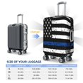 thumbnail image 4 of Fotbe Thin Blue Line Flag Funda Protectora para Equipaje, Antirrayones y Resistente a la Suciedad, Compatible con Maletas de 18 a 32 Pulgadas-Large, 4 of 7