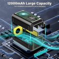 thumbnail image 2 of 12000MAh Emergency Weather Radio Hand Crank Radio Solar Radio Portable AM/FM/ Radio with Flashlight, 2 of 5