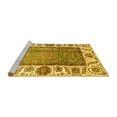 thumbnail image 2 of Ahgly Company Machine Washable Indoor Round Oriental Yellow Traditional Area Rugs, 7' Round, 2 of 4
