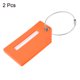 thumbnail image 3 of Etiquetas Etiquetas 9x5cm Silicona Identificador Tarjetero Etiquetas para Viaje Naranja Paquetes de 2, 3 of 7
