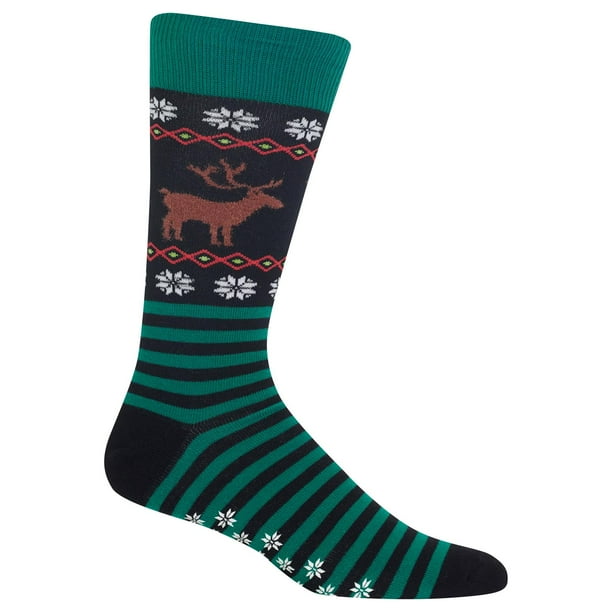 Hot Sox Hot Sox Mens Reindeer Non Skid Socks Men s Shoe Size 6 12 5 hot-sox-hot-sox-mens-reindeer-non-skid-socks-men-s-shoe-size-6-12-5