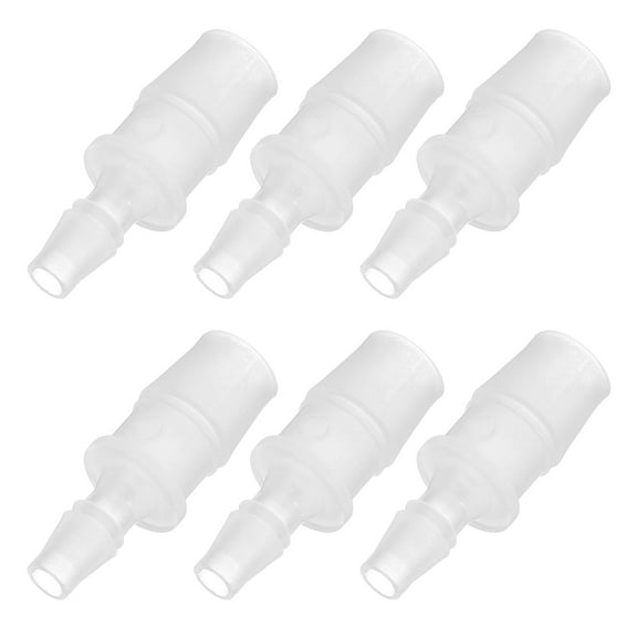 Uxcell 1/4" to 1/2" 6 Pcs Plastic Hose Barb Fittings, Reducer Tube Fittings Pipe Adapter Kit for Air Gas Water System