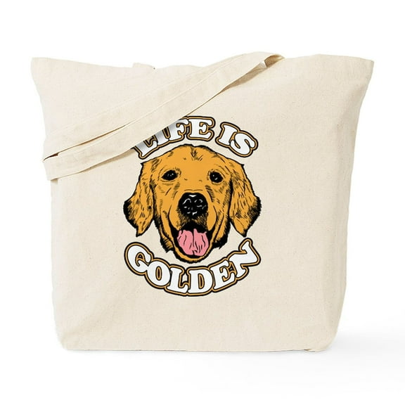 CafePress - Life Is Golden Tote Bag - Unisex Canvas Tote Bag, Beige, 1-Piece