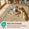 thumbnail image 4 of Design&I 8'x10' Washable Area Rug Tan Navy Basketball Court Design Playful Hoops Motif with Bold Center Icon for Living Room, Family Extra Large Skid-Resistant Low Profile, 4 of 7