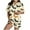 Beige, variant on SwiftWear Spooky Halloween Pajama Shorts Set for Women - Cute Print Sleepwear & Lounge Wear, Button Top with Comfort Shorts 2 Pieces Pajamas White
