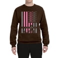 thumbnail image 2 of Nurse Flag Heartbeat Hero Caregiver Nurse Gift | Mens Independence Day Crewneck Graphic Sweatshirt, Brown, Medium, 2 of 4