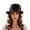 1-Black3848, variant on XIAOCHA Womens Braided‑Buckle Fedora Hat Solid Wide‑Brim Hat Outdoor Festival Hat,White