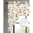 thumbnail image 3 of Orange Botanical Kitchen Swag Valances for Windows, Vintage Blossom Floral Wildflower Swag Valances Curtains for Living Room, Rod Pocket Window Treatments for Bathroom, Bedroom, Cafe, 56"x36", 3 of 6