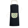 thumbnail image 1 of Talavera Style Decorative Green Pattern Apron Bib Sarong Cooking Baking Kitchen Pocket Pinafore, 1 of 3
