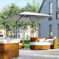 thumbnail image 2 of Outsunny Parasol de Patio Déporté avec Base, Manivelle, Rotation à 360°, 2 of 10