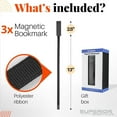 thumbnail image 2 of Superior Essentials Planner Magnetic Bookmark - Genuine Leather, Single Long Ribbon Bible Bookmark for Book Lovers - Amplify Your Love for Books with Our Elegant Ribbon Page Marker 3PC, Black, 2 of 9