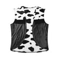 thumbnail image 6 of INHZOY Men's Cow Printed Vest Halloween Costume V-Neck Waistcoat Cardigan Tops Black-A M, 6 of 9