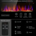 thumbnail image 4 of HOMCOM 36" Electric Fireplace Heater Recessed or Wall Mounted with Remote Control, 8H Timer, Adjustable Flame Color and Brightness, Log and Crystal, 4 of 9