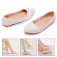 thumbnail image 5 of 1 par de zapatos informales de encaje con perlas para mujer, zapatos antideslizantes de suela plana, calzado para mujer, 5 of 5