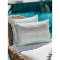 thumbnail image 3 of Outdoor Pillows Waterproof, Vintage Teal Grey Throw Pillows with Inserts Included, Farmhouse Barn Wooden Striped Indoor Outdoor Decorative Lumbar Pillow for Bed/Couch/Patio 12"x20", 2Pcs, 3 of 8