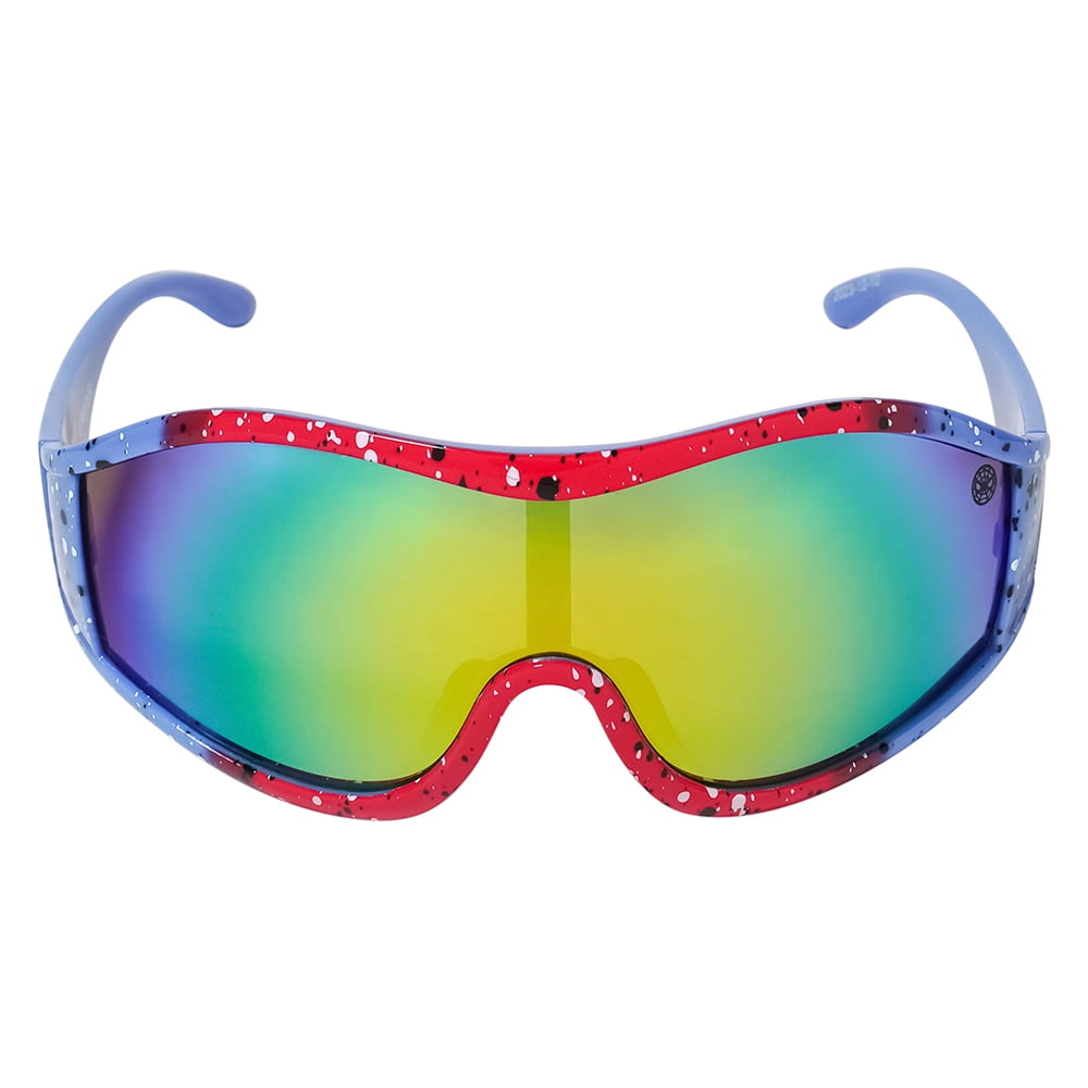 Spiderman Red and Blue Splatter Sports Wrap Sunglasses