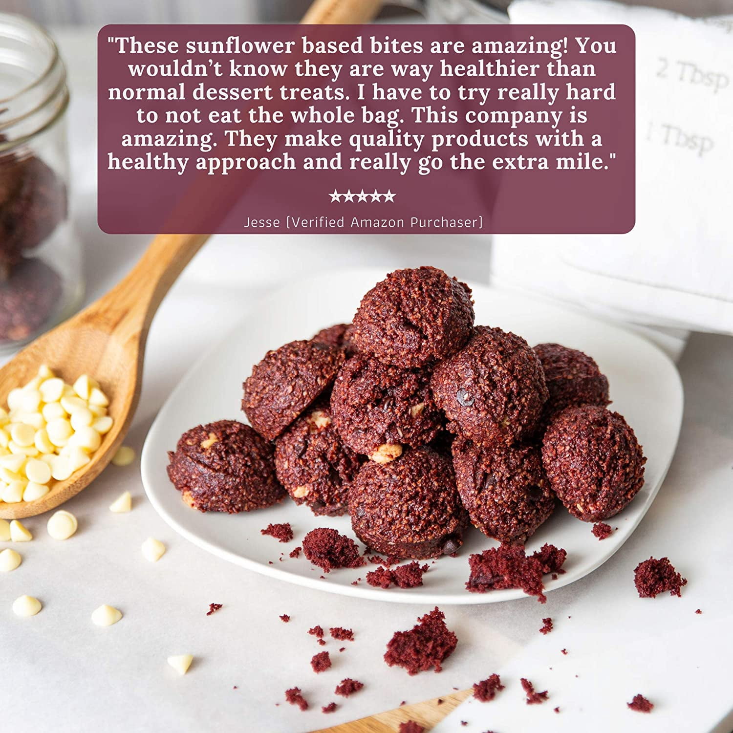 ChipMonk Baking Keto Cookie Bites, Red Velvet, 2 Pouches 16 Bites