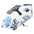 thumbnail image 3 of ALAZA Blue Coral UPF 50+ Compact Folding Umbrella for Rain Travel Umbrella Packable, 3 of 8
