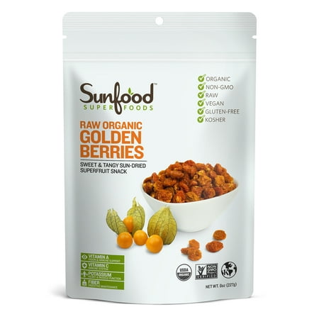 Sunfood Superfoods Organic Golden Berries, 8.0 Oz