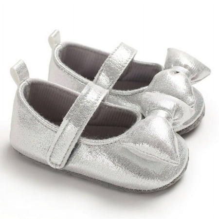 

Fymall Infant Baby Girls Princess Bow-knot Soft Sole Shoes