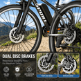 thumbnail image 4 of KAZEFLOW adult electric bicycle, 26-inch electric mountain bike, 750W peak power motor, top speed up to 20 mph, equipped with a 48V 10.4AH removable battery, range of 65 miles,Class 2, UL 2849 certif, 4 of 15
