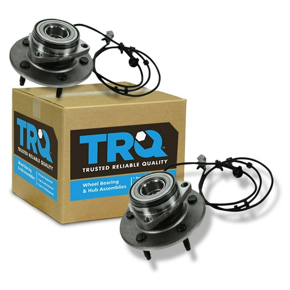 TRQ Front Wheel Hub & Bearing Pair Set for 00-01 Dodge Ram 1500 Pickup Truck BHA53382