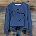thumbnail image 1 of Qiopertar Mode Femmes T-Shirt à Manches Longues Col Rond Imprimé Chandail en Molleton Blouse Hauts Offres de la Semaine Liquidation à Moins de 5$ jusqu'à 90 % de Réduction, 1 of 4