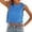 A-Blue615, variant on Bibifish Womens Tank Tops Crew Neck Sleeveless Casual Tops Cropped Side Tie Scalloped Hem Embroidered Summer Basic Tops