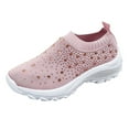 thumbnail image 5 of Oyedens Tennis Walking Shoes for Women Rhinestones Sock Shoes with Arch Support Athletic Running Shoes, 5 of 6