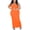 Orange, variant on Women Plus Size Sleeveless Bodycon Maxi Dresses Sexy Slim Tank Dresses White XL