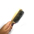 thumbnail image 5 of 1 Men Boar Hair Bristle Beard Mustache Brush Soft Hard Palm Round Wood Handle !!, 5 of 6